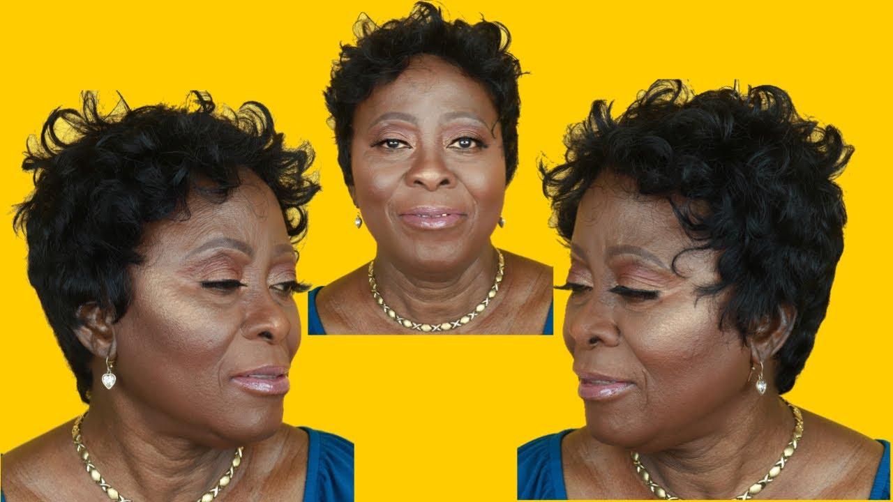 MAKEUP ON OLDER BLACK WOMEN | MATURE SKIN | GHANAGYALIFY