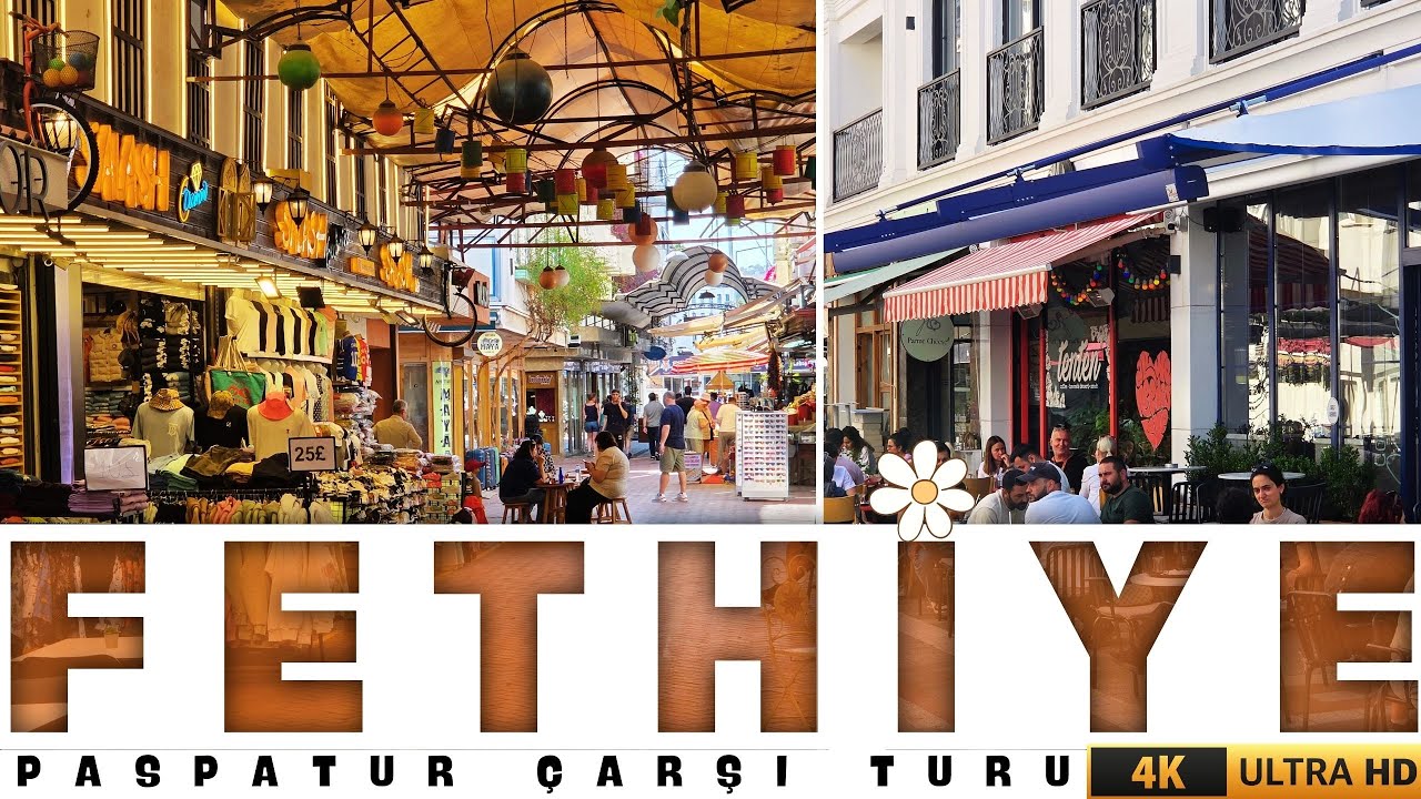 Tarihi Mekanlar, Renkli Dükkanlar: Fethiye Paspatur Çarşı Turu! 4K 60 FPS #fethiye