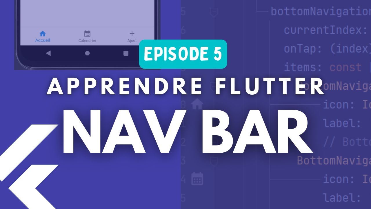 Créer une appli mobile avec Flutter #5 - Bottom Navigation Bar