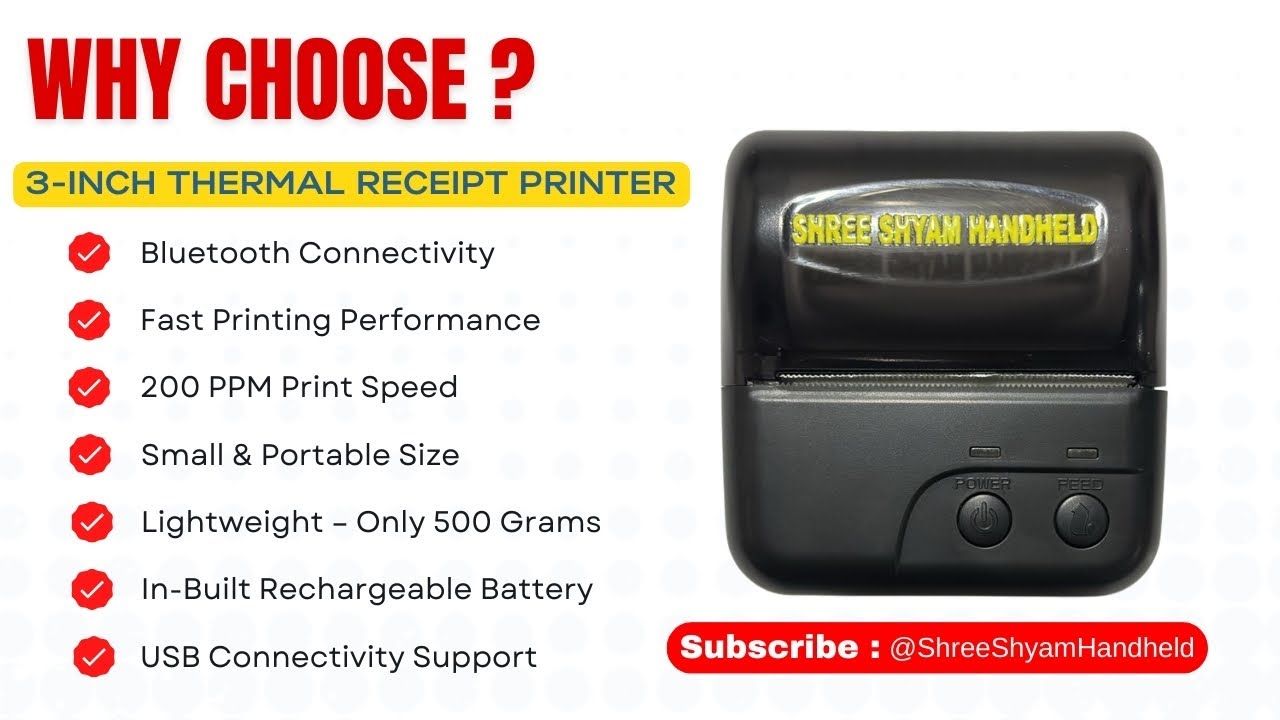 3-Inch Thermal Receipt Printer Demonstration | Fast & Clear Billing Print Solution 
