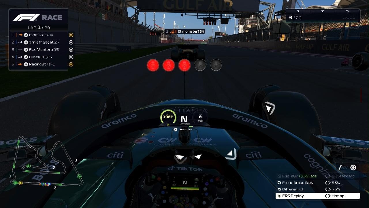 F1 ECRL barhrain crazy race UNLUCKY
