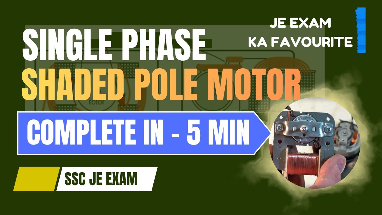 Shaded Pole Induction Motor | Construction + Working + Applications @electrical-je
