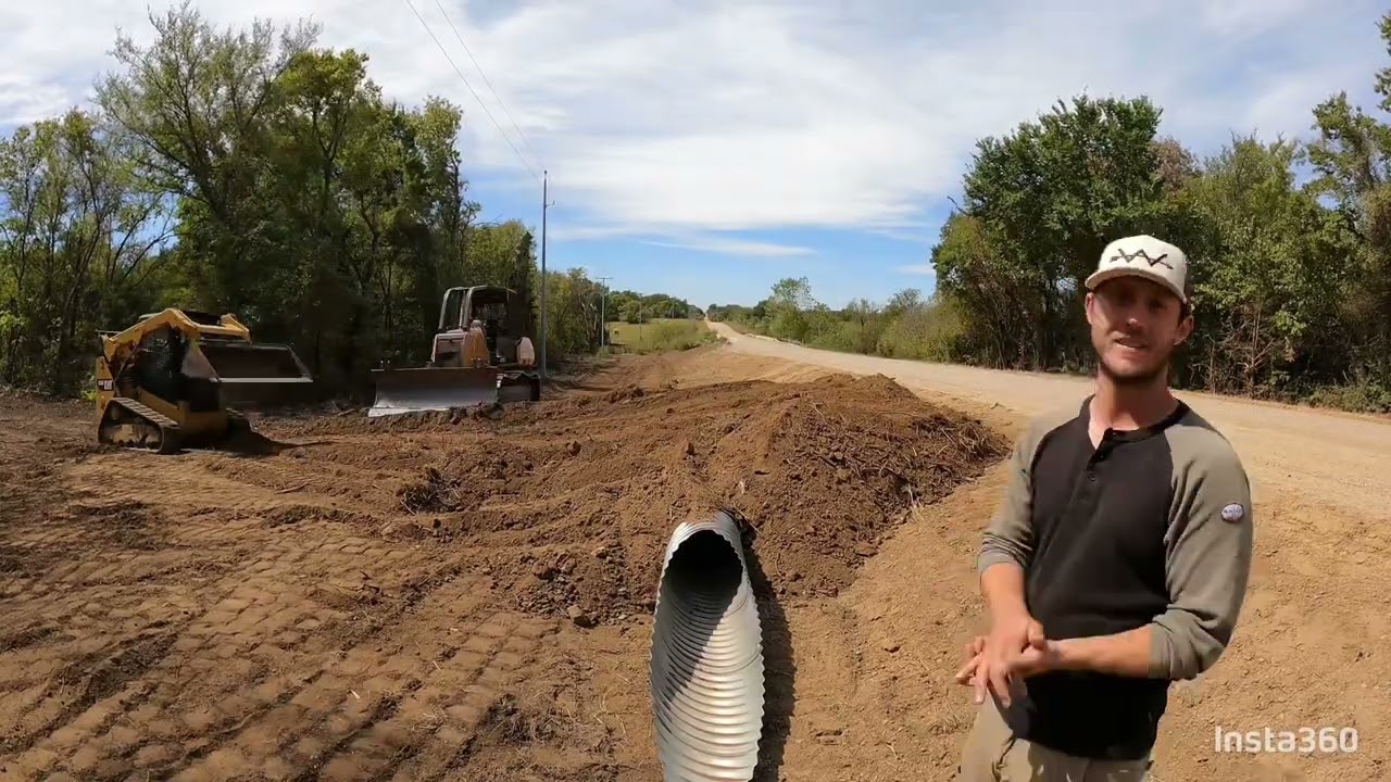 My wife is pregnant with our 3rd baby! Setting a culvert!