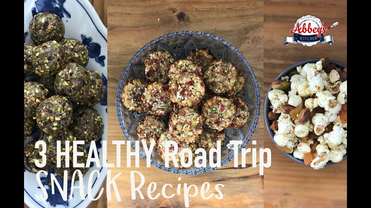 3 Healthy ROAD TRIP Snacks Recipes | PROTEIN Packed Matcha Energy Balls, Trail Mix & Oat Bites