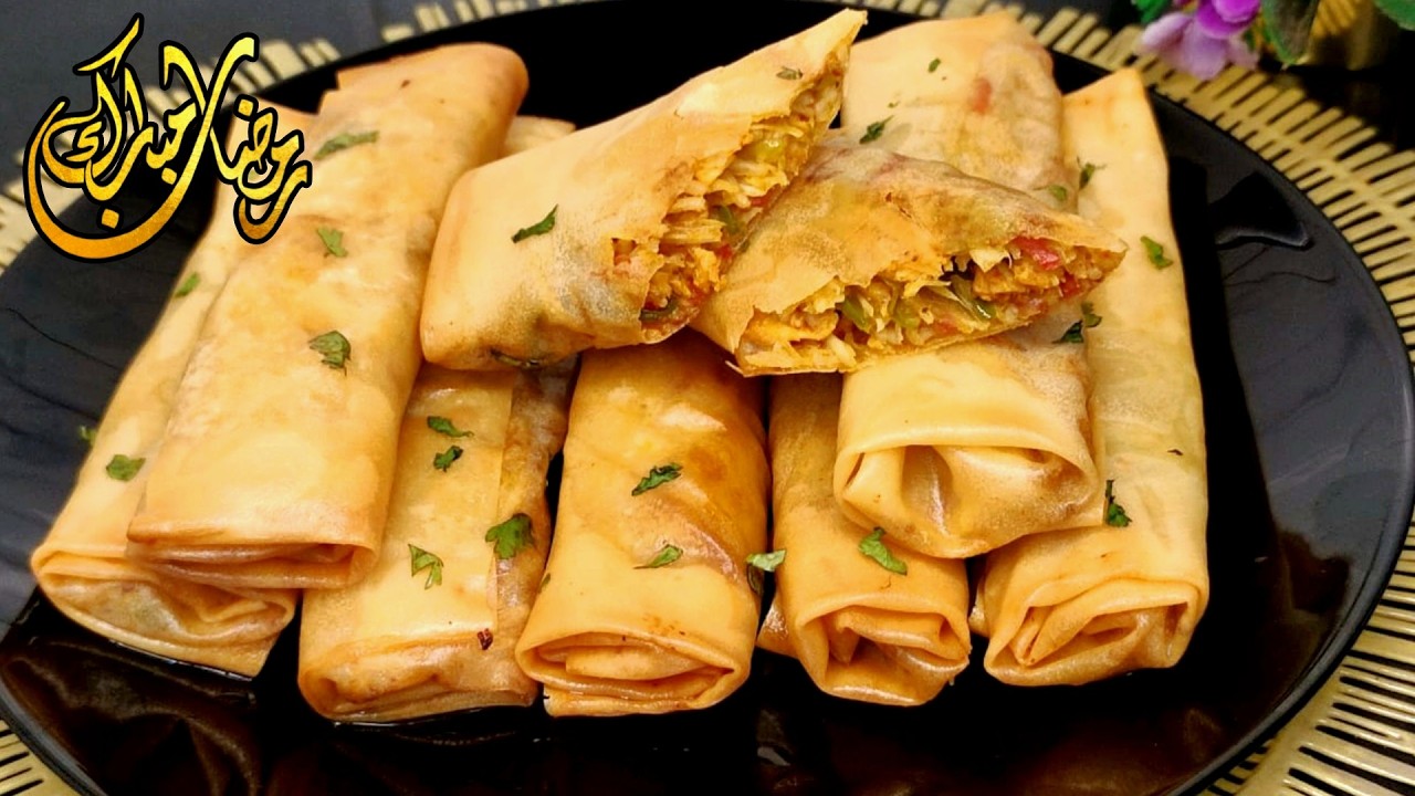 Chicken Vegetable Rolls Recipe | Ramzan Special Rolls | Spicy Chicken Spaghetti Rolls Recipe