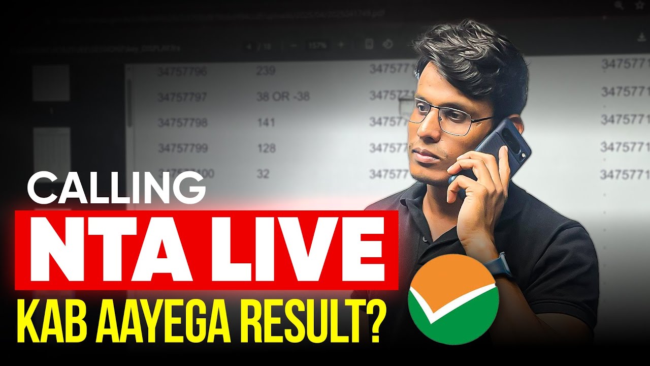 LIVE CALL TO NTA - JEE Main 2025 Result Expected Time *REVEALED* ?