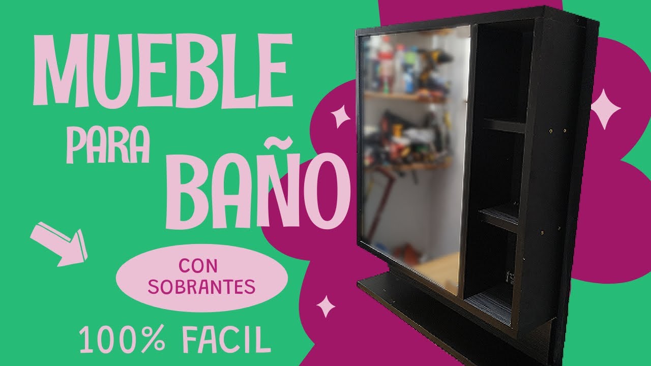 MUEBLE PARA BAÑO CON SOBRANTES DE MELAMINA