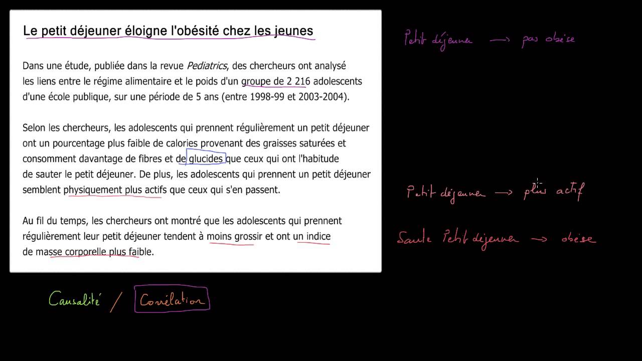 Corrélation et causalité
