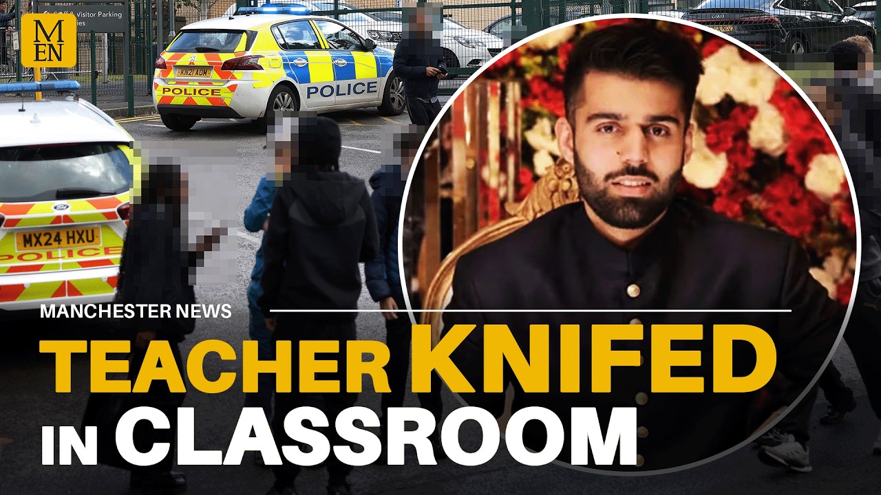 Hero teacher STABBED IN NECK in triple stabbing named as COUNTER-TERROR take over investigation