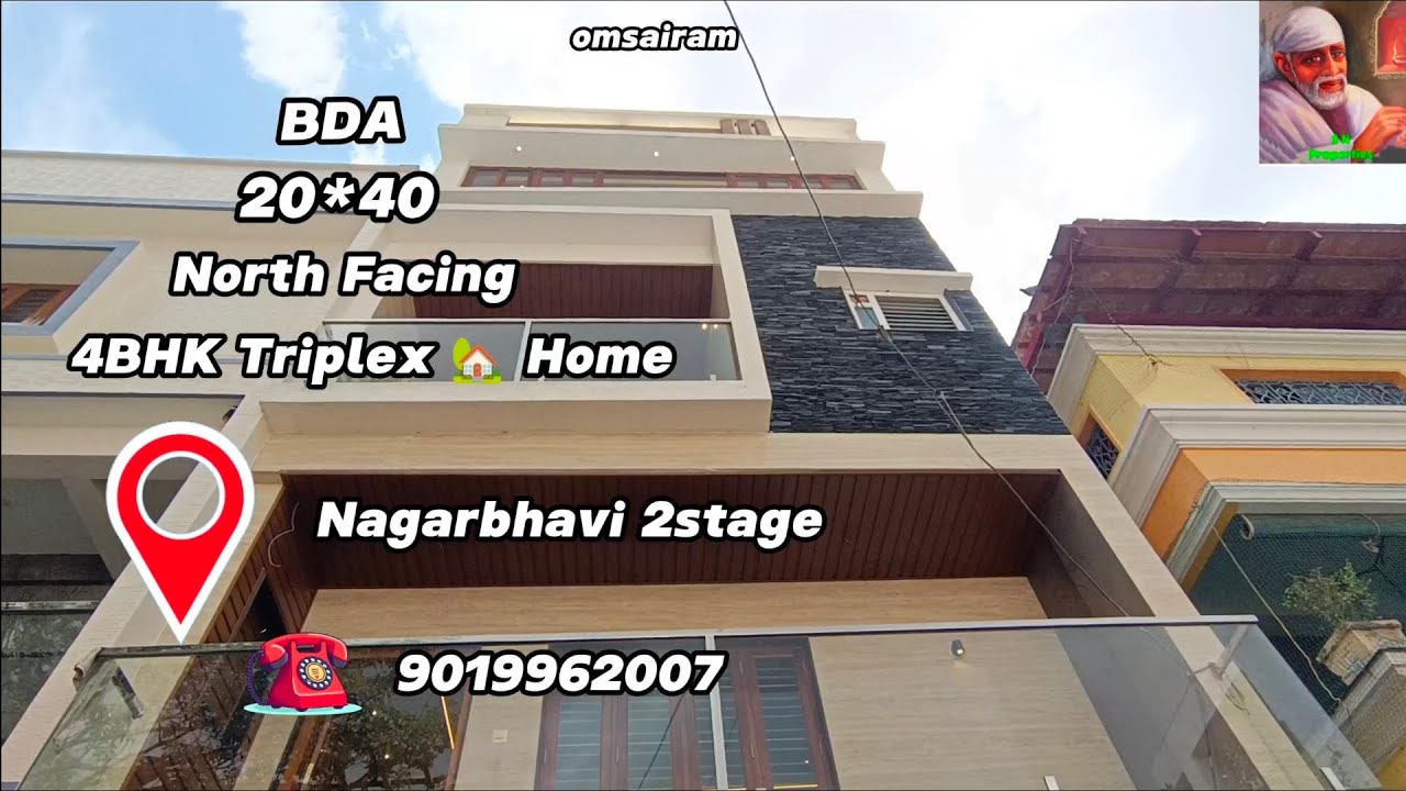 #535 #BDA Property 20×40 #North 800sqft #Newly 4BHK Triplex 🏡 Home in #Nagarbhavi 2stage #9019962007