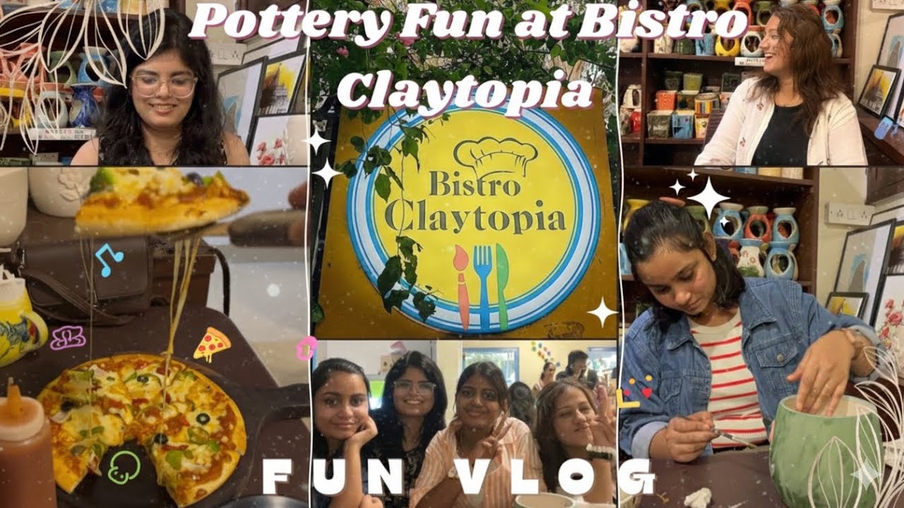 We Tried Pottery Café in Bangalore 😍 | Bistro Claytopia Fun Vlog | #bistroclaytopia #dailyvlog 