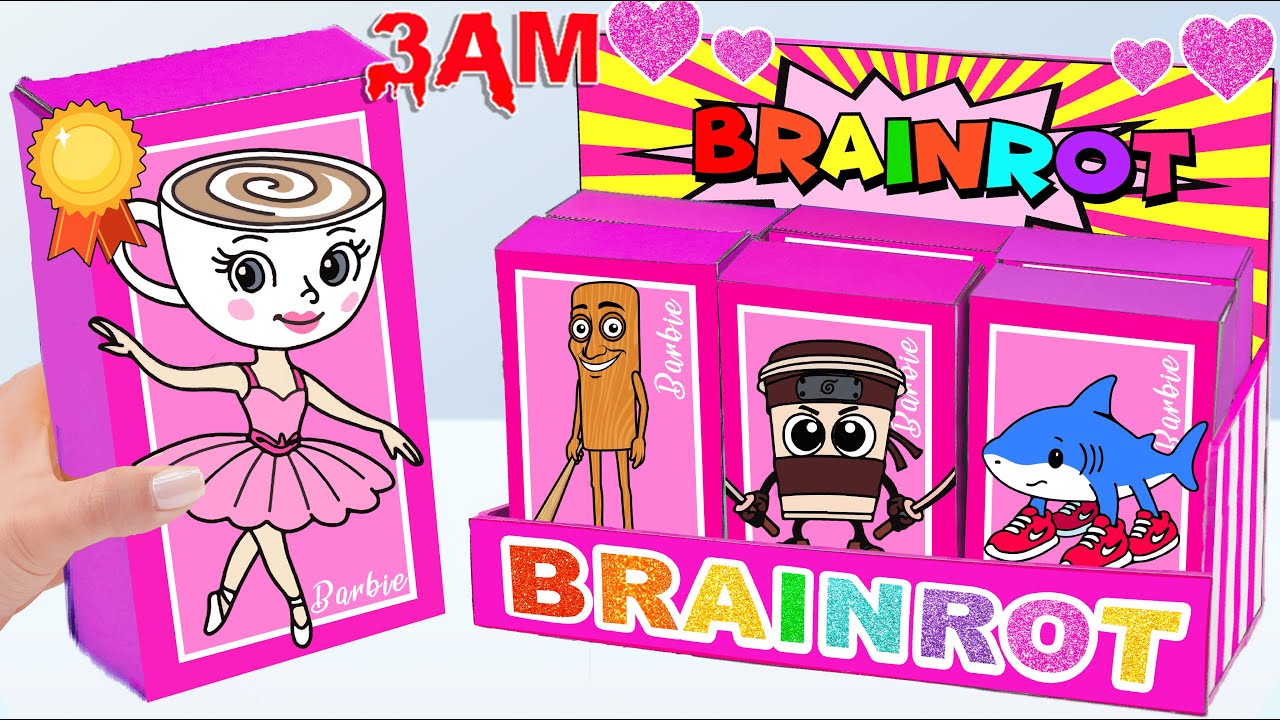 Paper DIY💖UNBOXING BALLERINA CAPPUCCINA MYSTERY BOX at 3AM! BARBIE ITALIAN BRAINROT GIRLS Blind Box