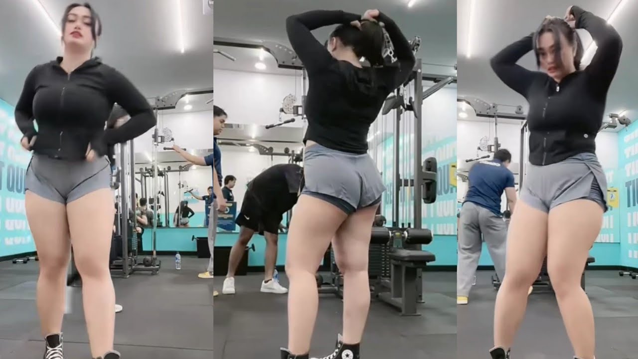 Try On Outfit Olah Raga Gym Wanita Celana Pendek Asoyy