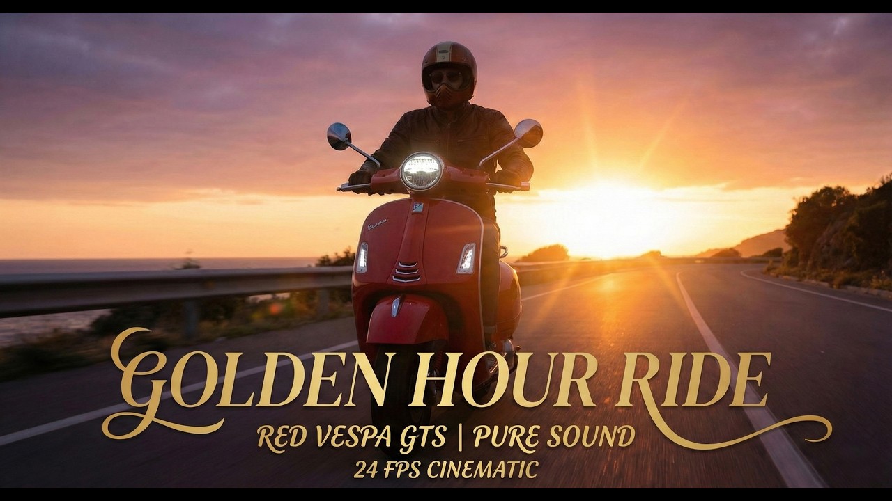 Join My Pure Ride: Vespa GTS 250 (2024) at Golden Hour | Cinematic 24FPS