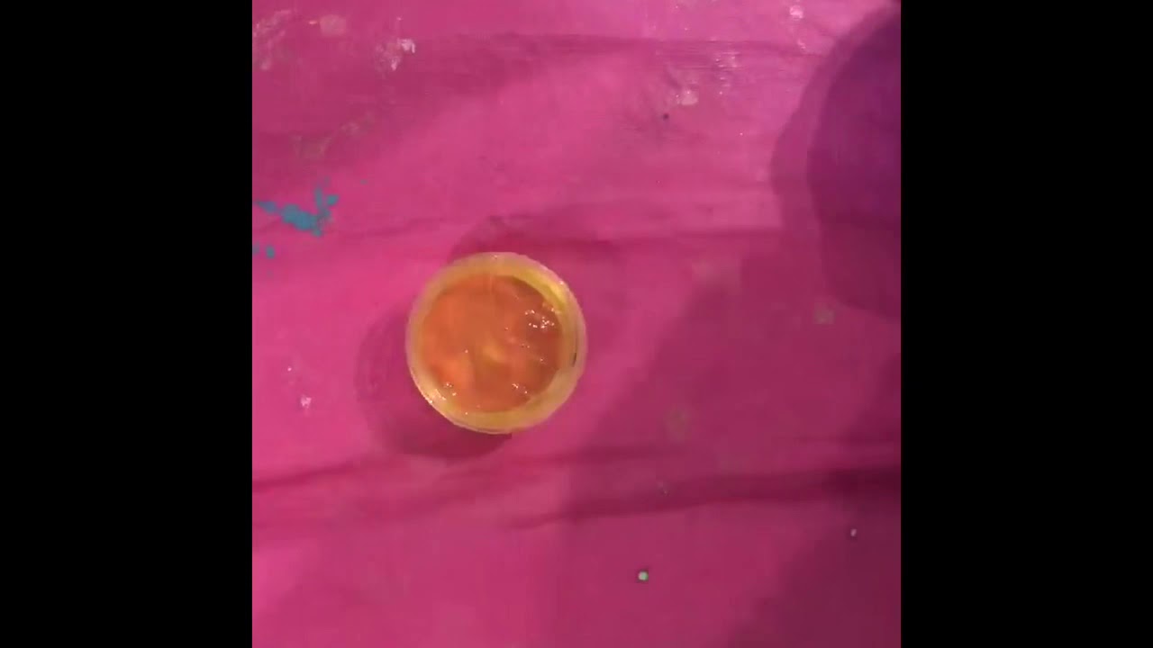 Yellow fishball slime mixing
