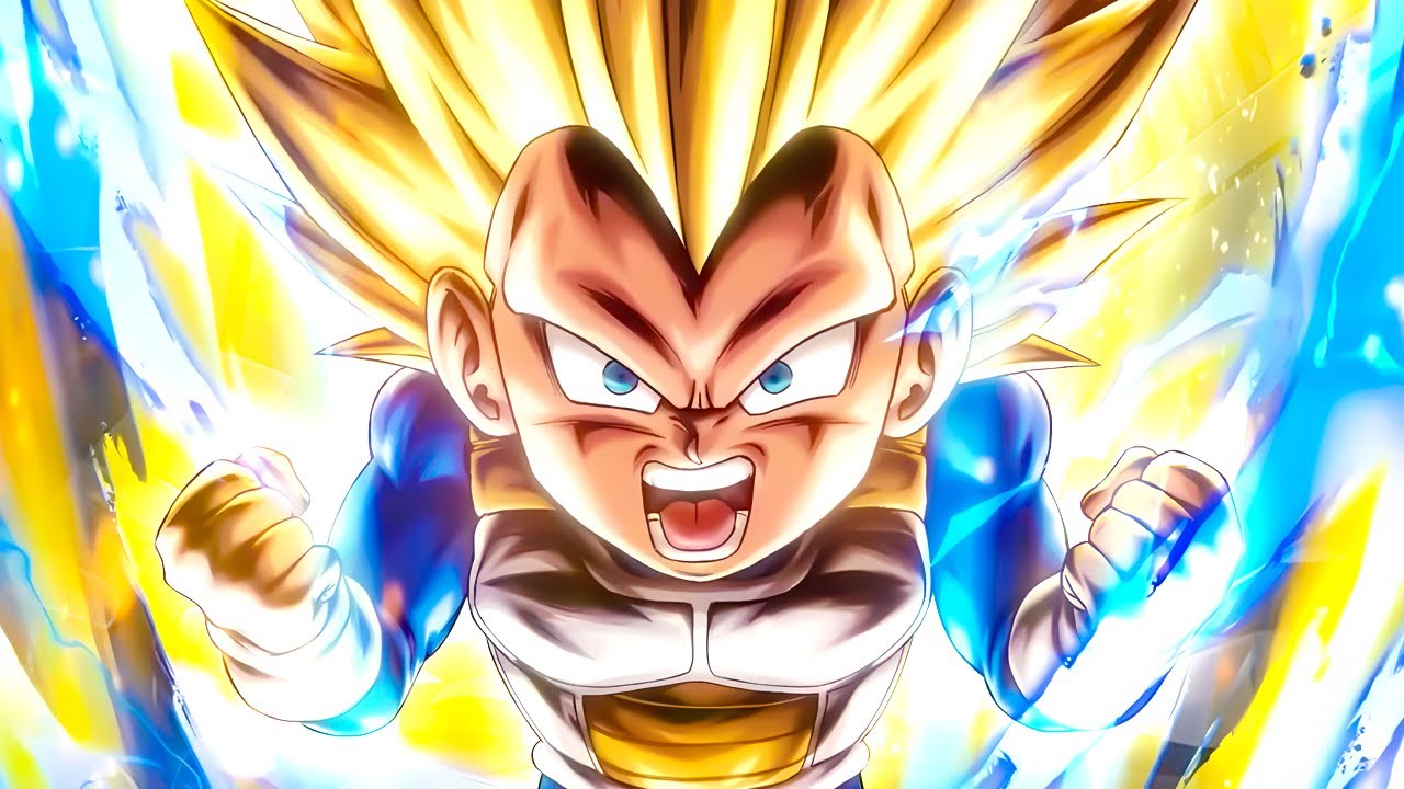 (Dragon Ball Legends) Мини-версия SSJ3 Вегеты уничтожает всех синими картами и овердрайвами! Очен...