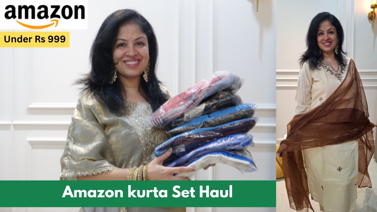 Amazon Kurta Sets Under ₹999 | Stylish Office Wear, Daily wear & Party  wear |Try-On Haul