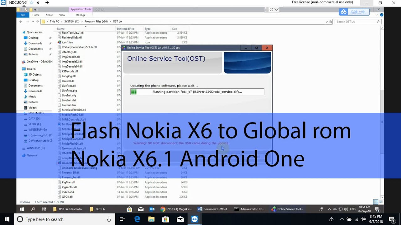 Flash and root Rom Global for Nokia X6 to Nokia X6.1 Nokia 2018 X5, X6, 7