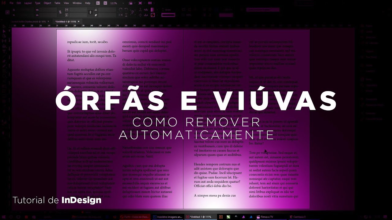 Remover órfãs e viúvas automaticamente | Tutorial de InDesign