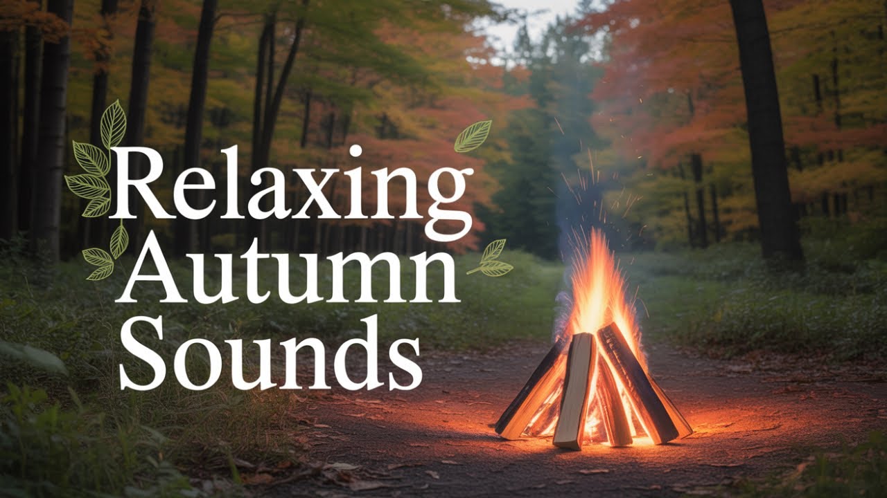 You're Sitting by a Crackling Campfire in Autumn Forest 🍁🔥 Relaxing Fall Ambience