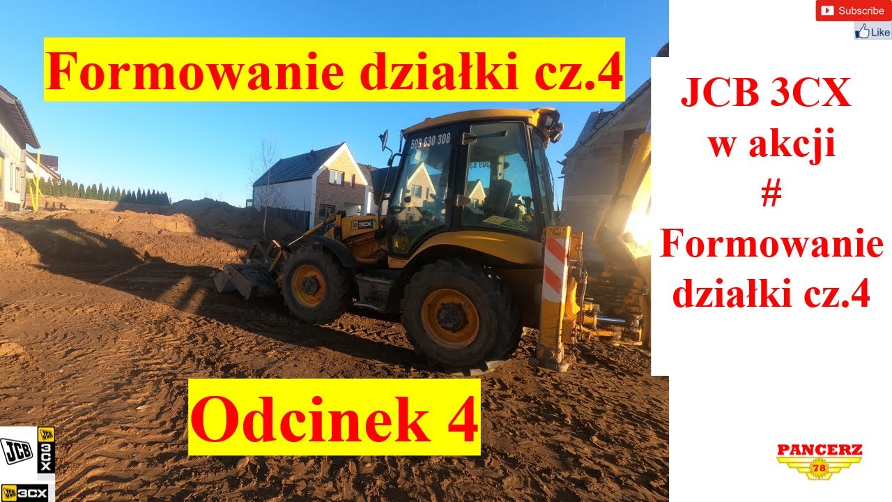 JCB3cxsuper Formowanie działki na skosie cz.4 Robię pod ogrodzenie