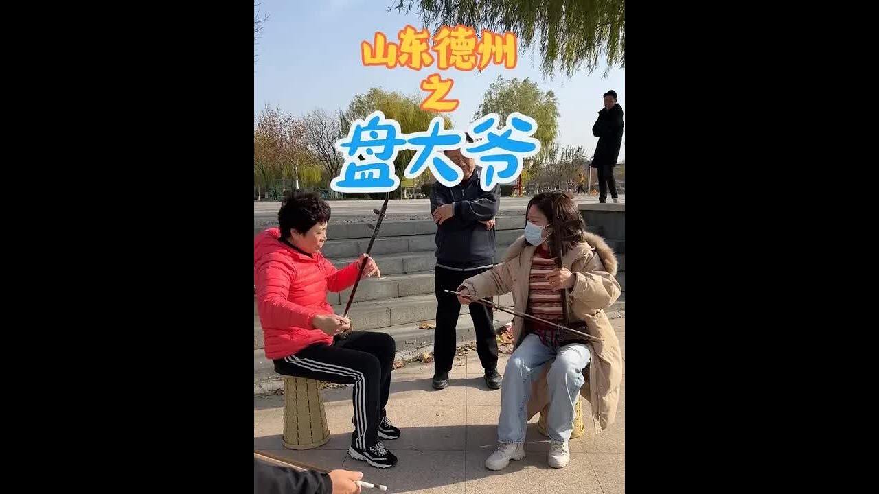 大禹公园的教学比拼#二胡 #盘大爷 #公园盘大爷