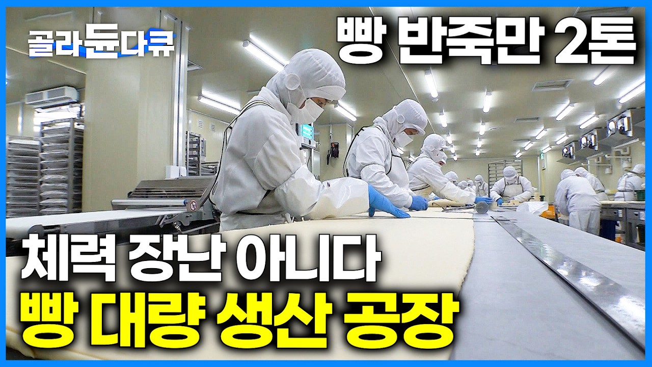 압도적인 대량생산! 버터 듬뿍 품은 달콤한 빵공장｜하루종일 때리고 펴는 극한의 노동강도 빵공장 24시｜극한직업｜#골라듄다큐