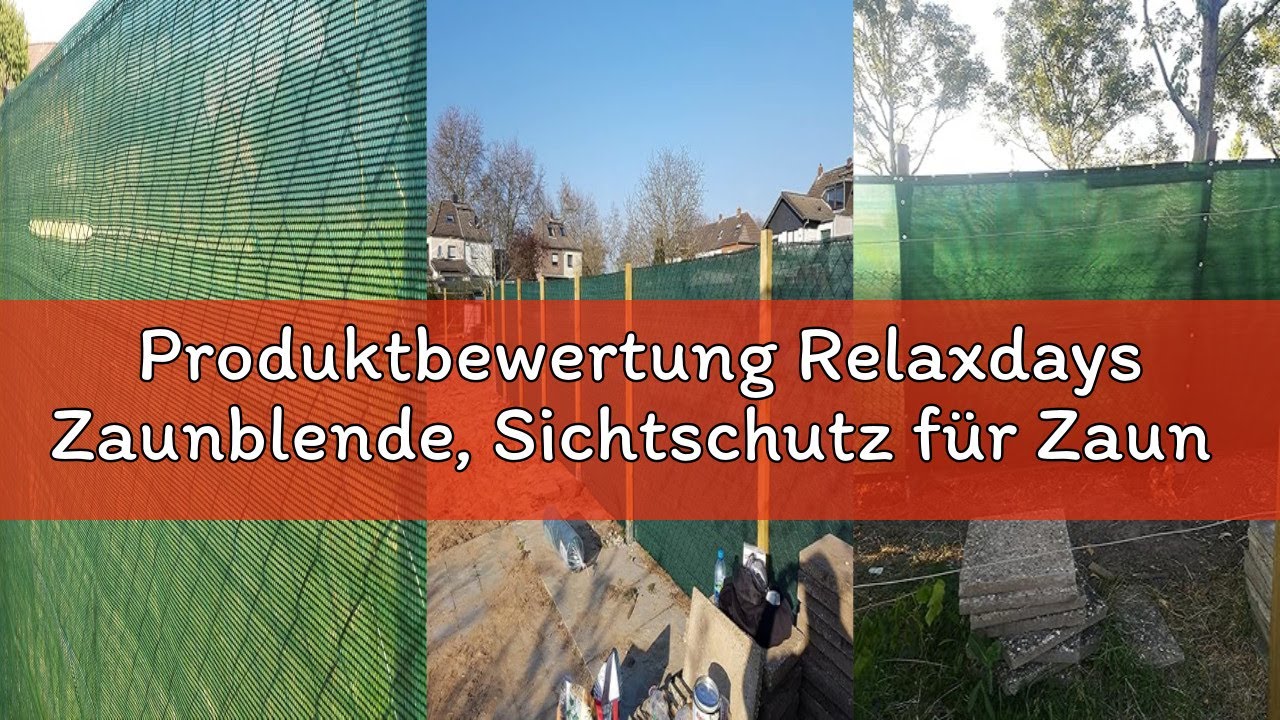 Produktbewertung Relaxdays Zaunblende, Sichtschutz f&uuml;r Zaun & Balkongel&auml;nder, HDPE Gewebe, UV-stabil