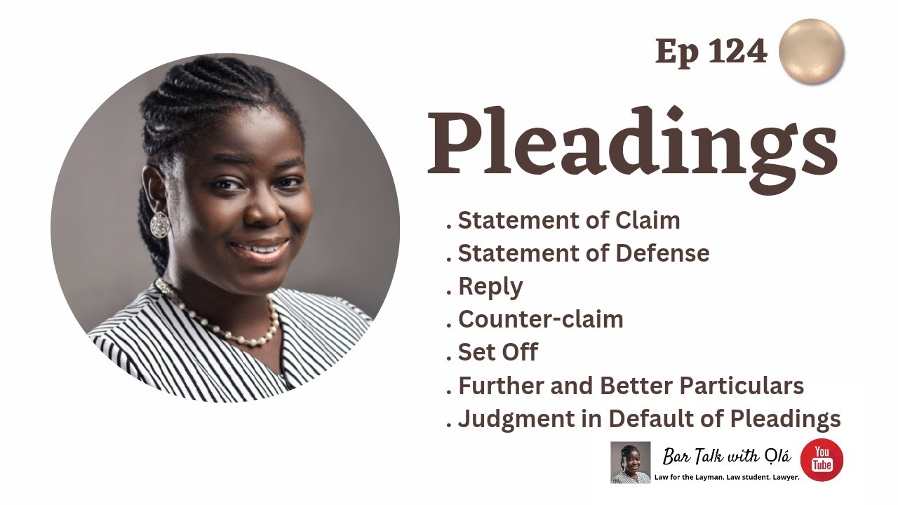 Pleadings | Bar Talk with Ola | Episode 124