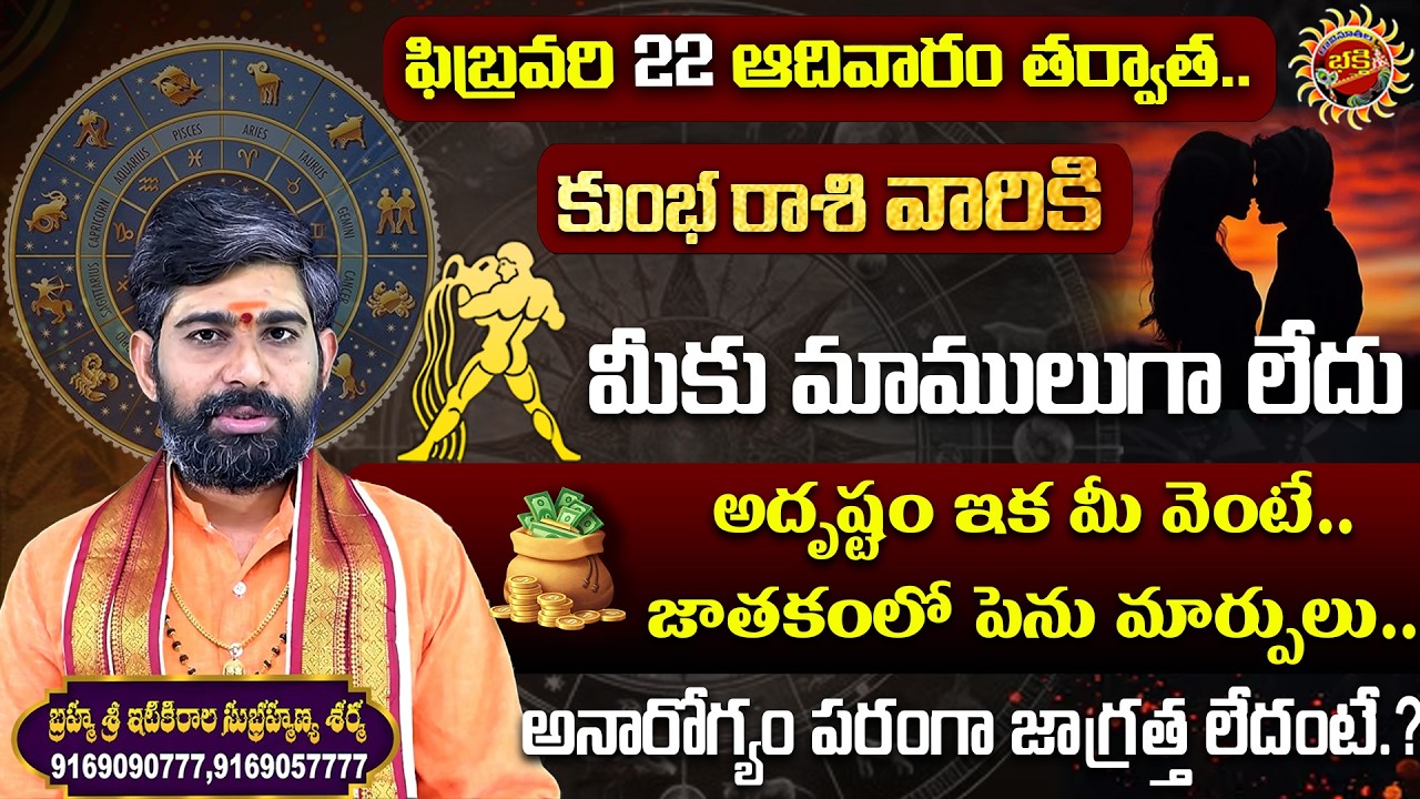 Aquarius (కుంభ రాశి) Weekly Horoscope | 22nd Feb - 28th Feb 2026 | Sri Itikirala Subramanya Sharma