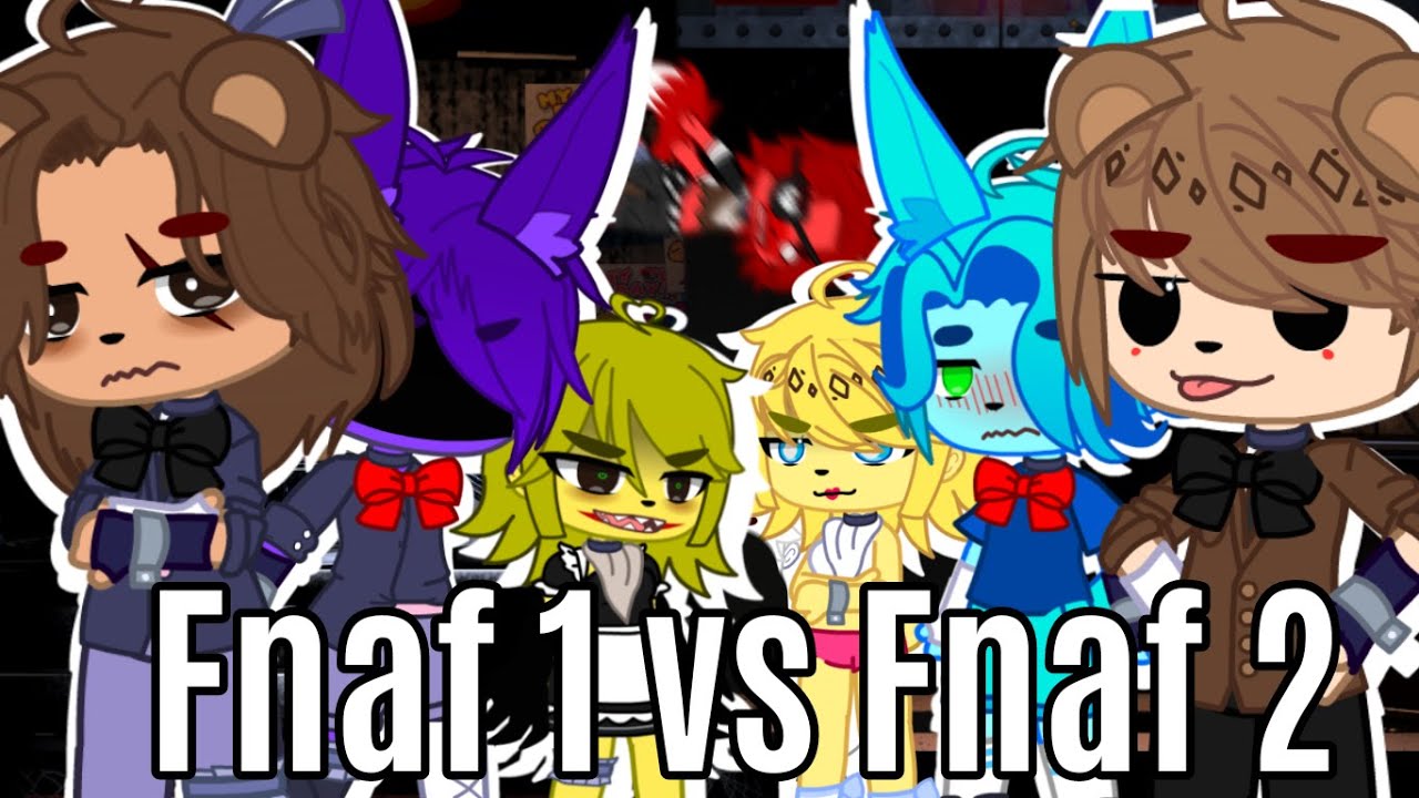 fnaf 1 vs fnaf 2 cantando batalha! // gacha club // Quem ganhou?