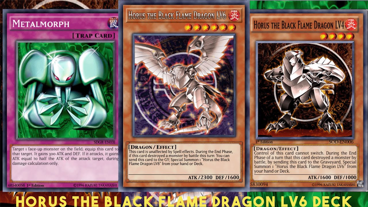 Yu Gi Oh! Power Of Chaos BAKURA THE DARK SPIRIT HORUS THE BLACK FLAME DRAGON LV6 DECK