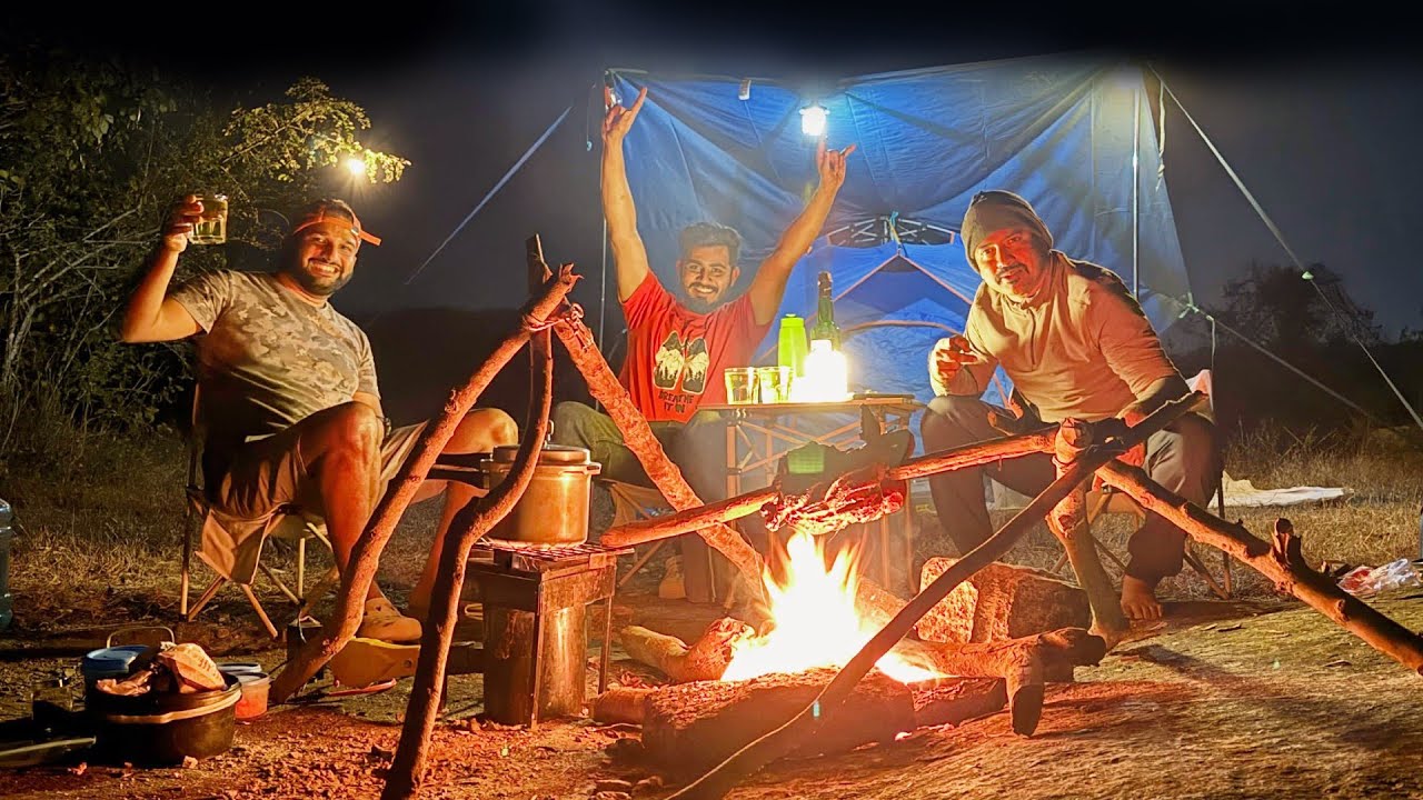 ಭಯಾನಕ ಬಂಡೆ 🪨 ಮೇಲೆ ಮರೆಯಲಾಗದ Adventure Night Camping ⛺️@campingkannadiga | Sathish Eregowda Vlogs