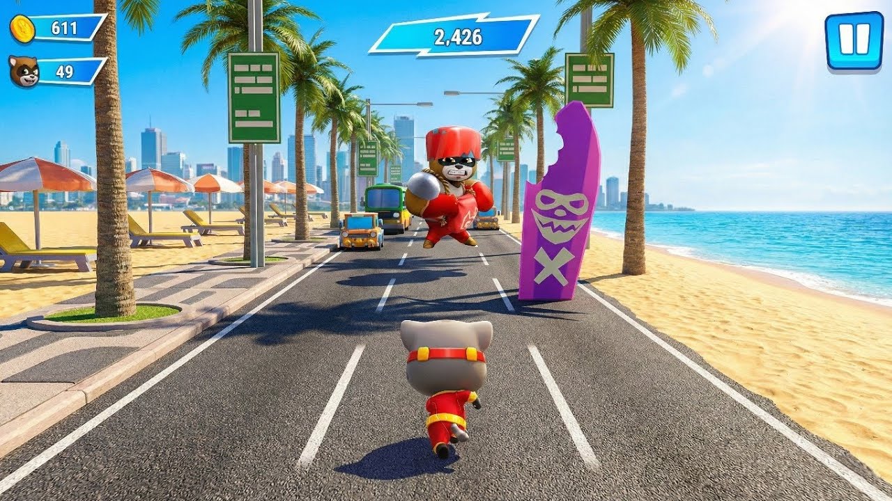 Talking Tom Hero Dash – Epic Hero Run Gameplay