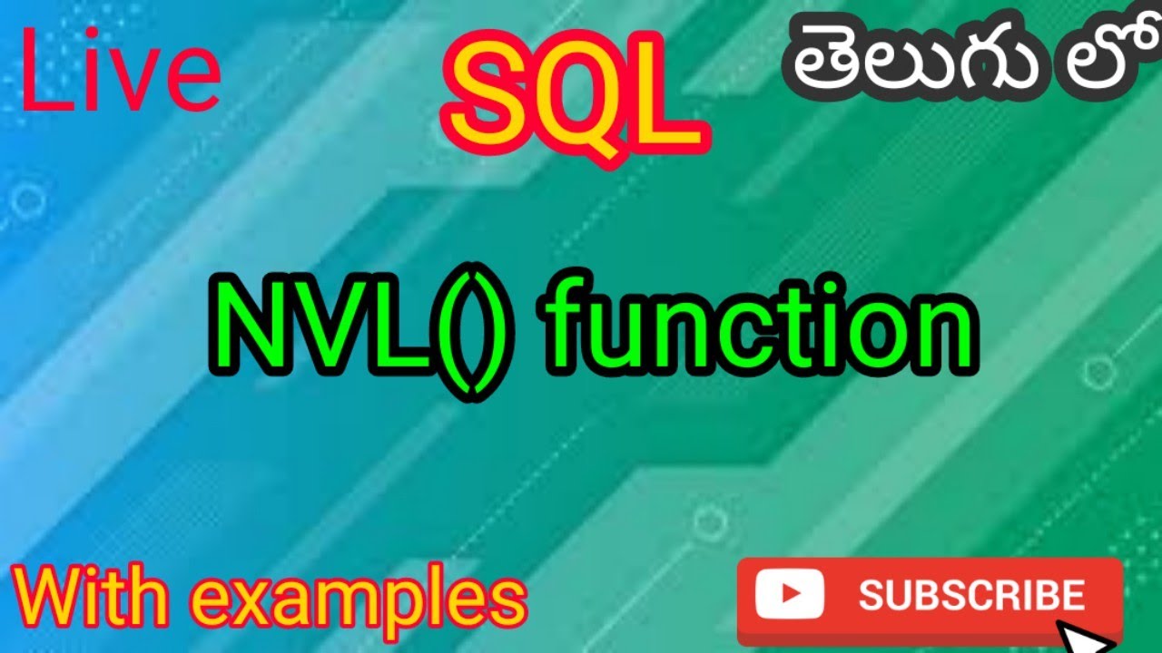 NVL Function in SQL with examples || very important function || Priya || 2021