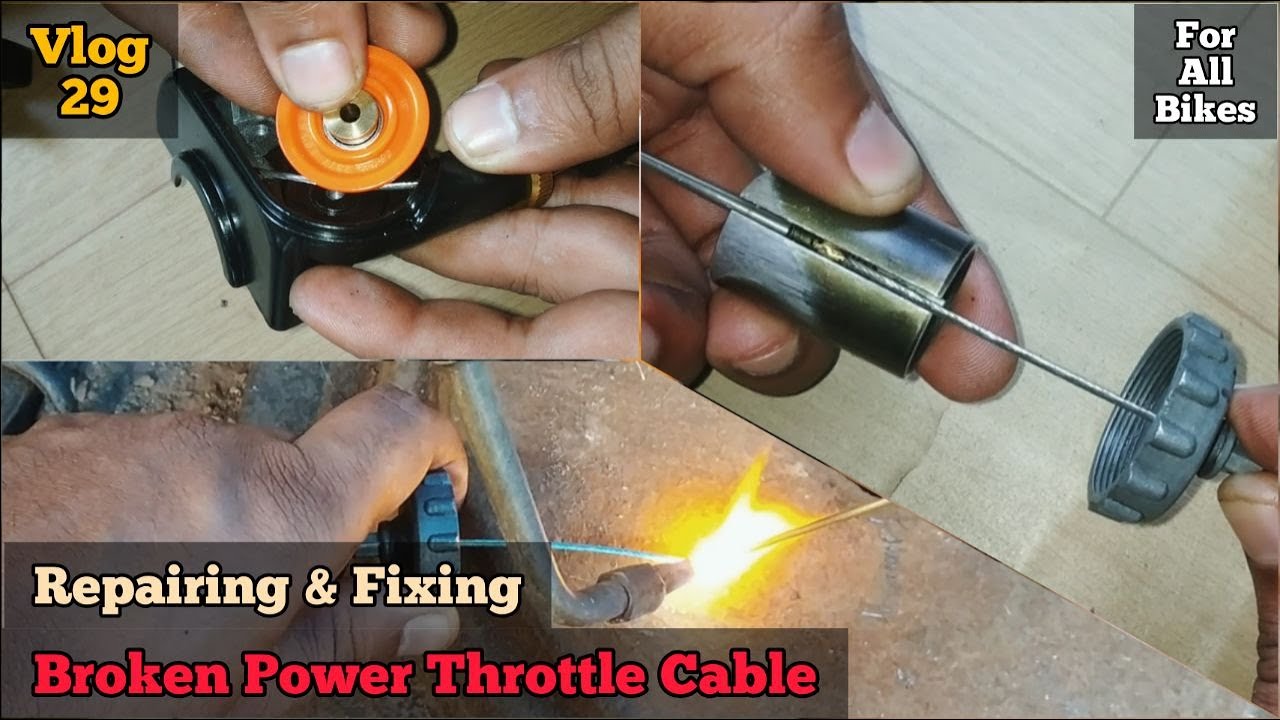 How To Repair & Fix Broken Power Throttle Cable | For All Bikes | Vlog 29 | Malayalam
