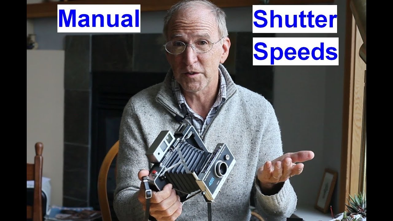 Manual shutter control on a Polaroid pack camera