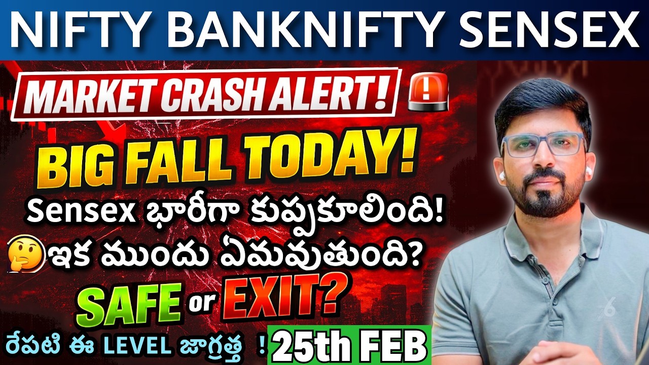 25th Feb Nifty Prediction Wednesday | Bank Nifty & Sensex  Intraday Levels in Telugu   4K