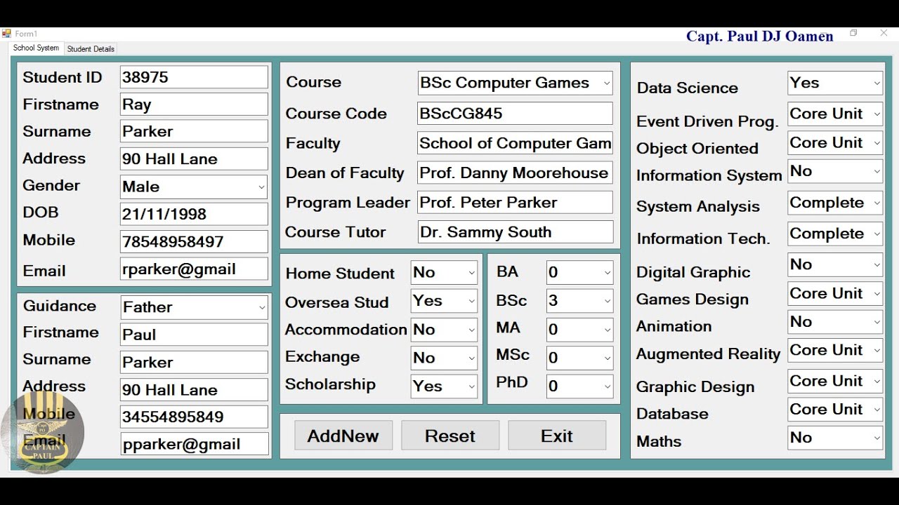 How to Create School Management System with MySQL Database in Visual Basic.NET - Part 1 of 2