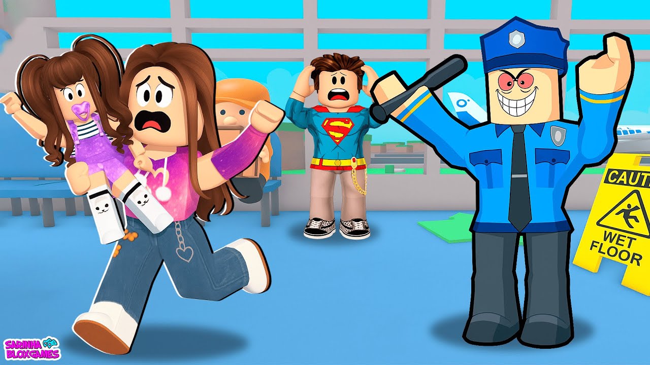 SARINHA BEBÊ ESCAPANDO DO AEROPORTO DO MAL! (Roblox)