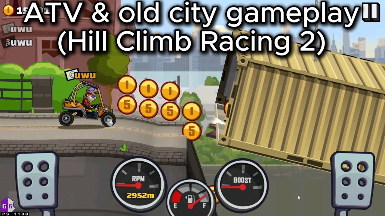 Hill climb racing 2 ATV & old city gameplay