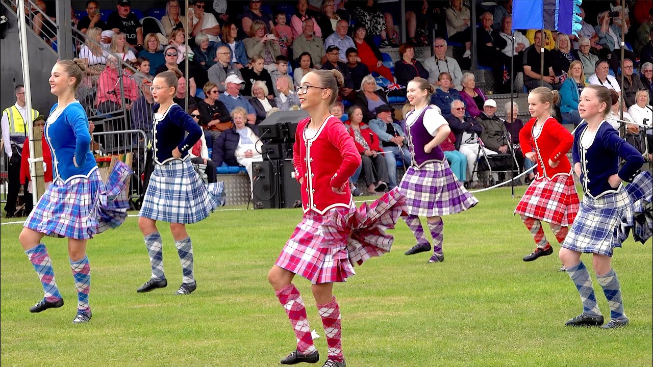 Highland dancing display by Julie Young Dance Studios during 2025 City of Perth Salute in Scotland
