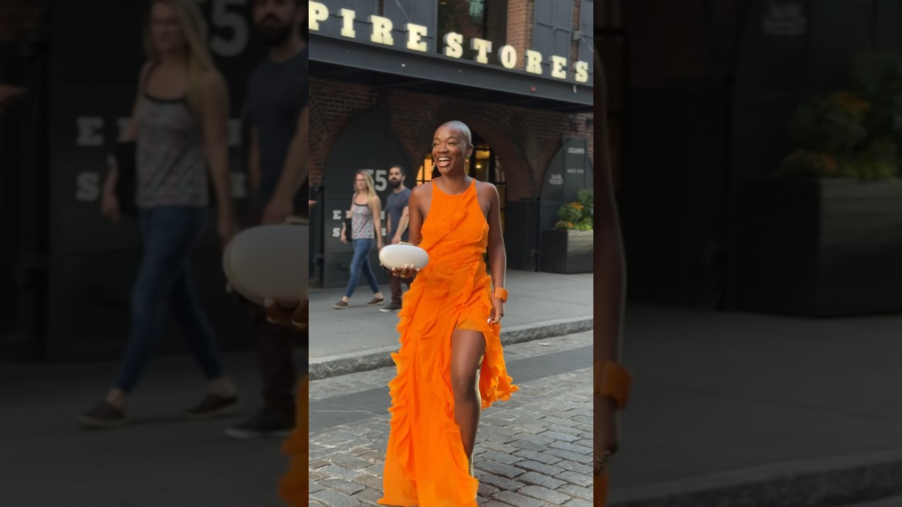Orange on brown skin 🧡🤎✨ #ootd #ootdfashion #fashion #style