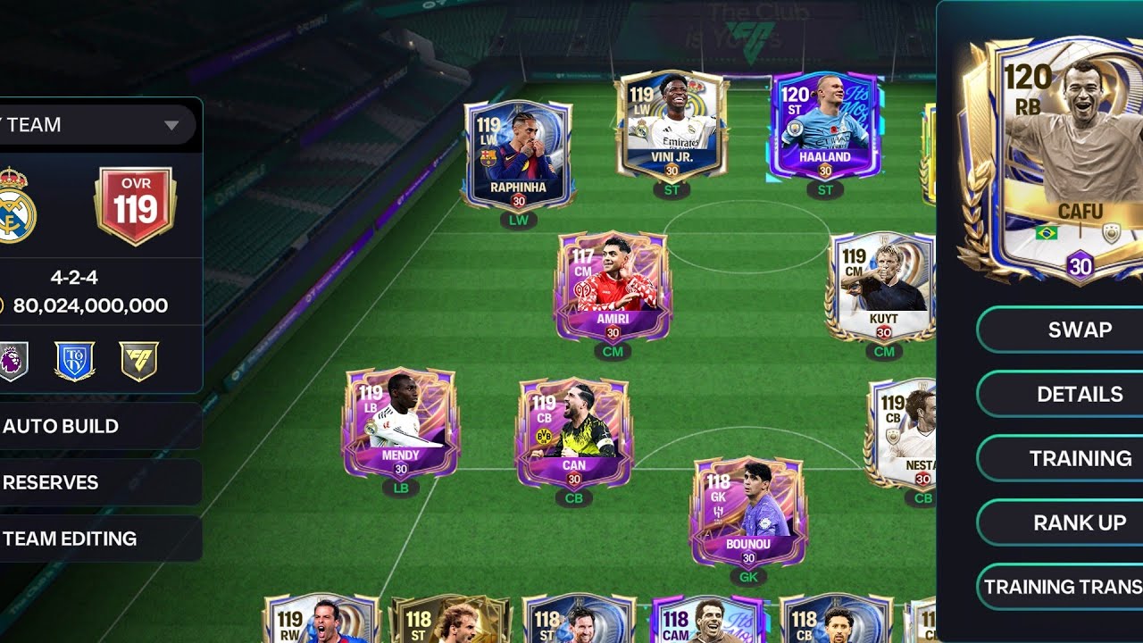 Letest update on my team as F2P 🤩 (119 OVR⌛)