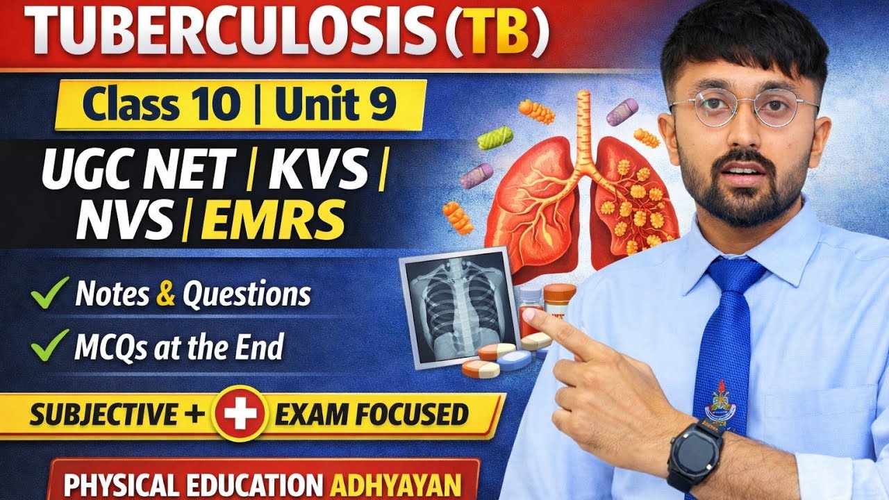 Tuberculosis (TB) Disease | Class 10 | Unit 9 | UGC NET | KVS NVS EMRS | Notes + MCQs