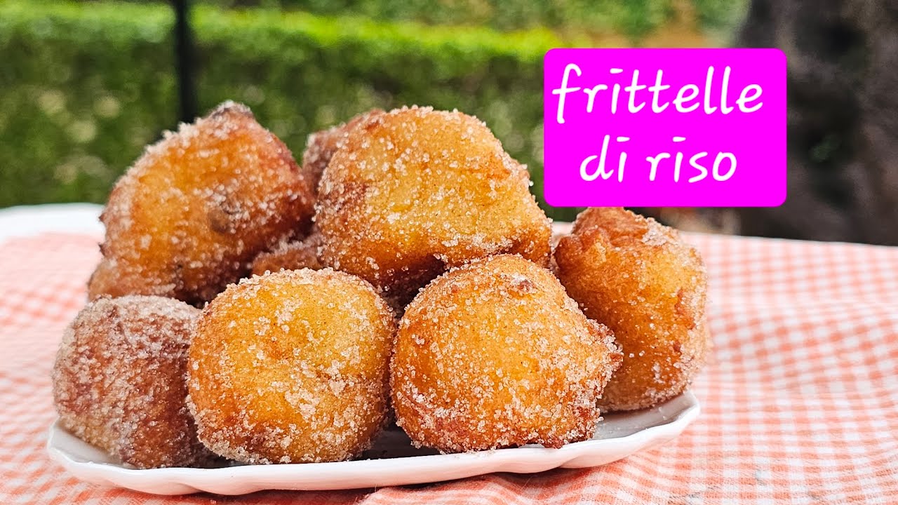 Frittelle dolci di riso , dolcetti di Carnevale anche senza glutine. 