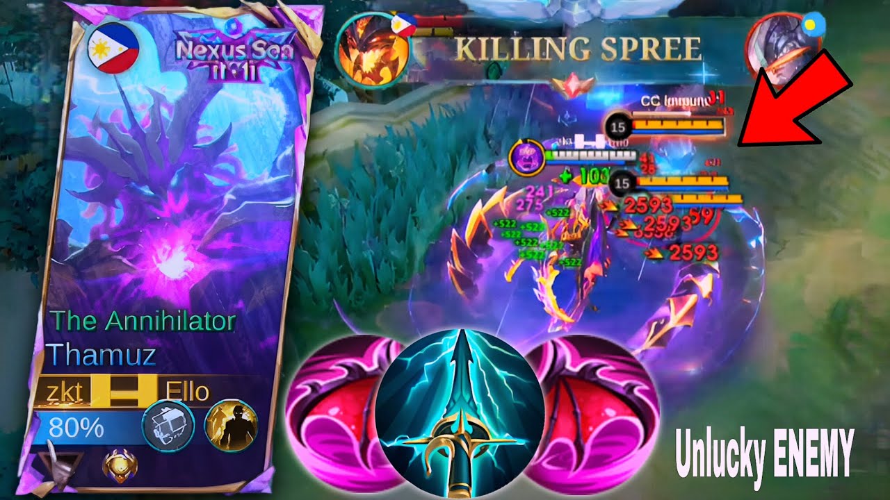 I SOLO GAMEPLAY WITH THAMUZ HIGH DAMAGE BUILD ( This Enemy Trolling Alpha & Vixana Lane ) MLBB