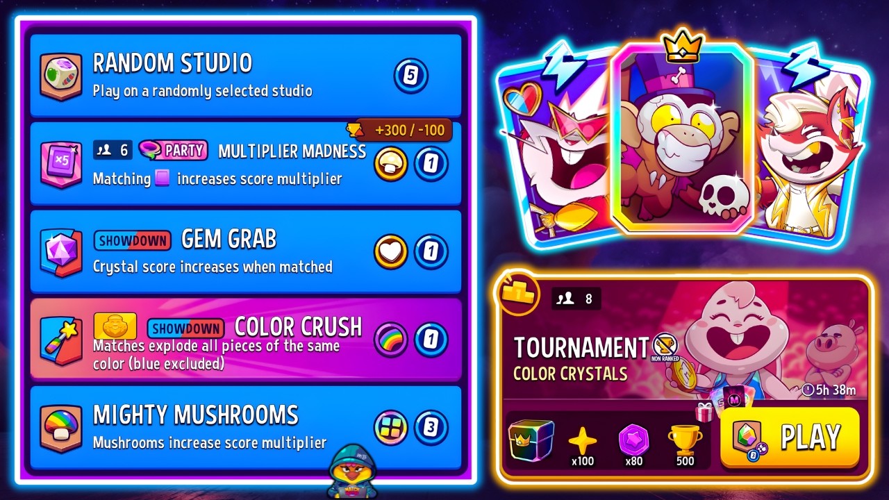 TOP TIER PREMIUM BOOSTERS on DIFFERENT x4 MODES 🔥 COLOR CRYSTAL TOURNAMENT #matchmasters