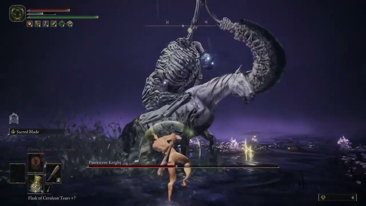 Level 1 Elden Ring DLC - Putrescent Knight (No hit) (No Blessings)