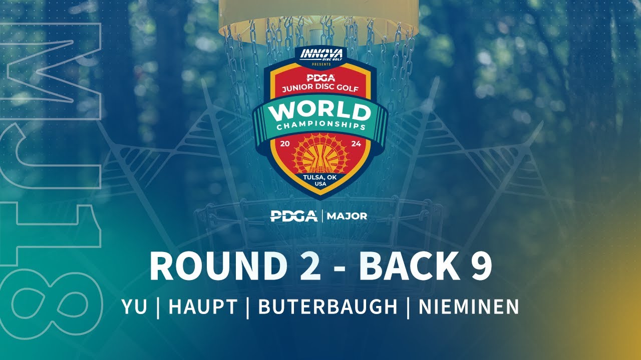 2024 PDGA Junior Disc Golf World Championships | MJ18 R2B9 | Yu, Haupt, Buterbaugh, Nieminen